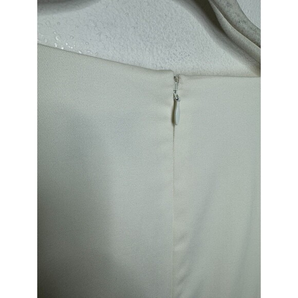 J.Crew Size 24 Cutout Puff Sleeve Sheath Dress In Cotton Twill Ivory Lined NWT - Picture 15 of 16